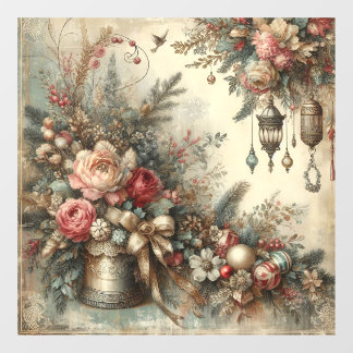 Autocollant Pour Fenêtre Clôture classique de la fenêtre de Noël