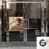 Autocollant Pour Fenêtre Clôture classique de la fenêtre Père Noël de Noël (Porte de bureau)