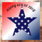 Autocollant Pour Fenêtre Clôture de fenêtre 4 juillet étoile (Feuille 2)