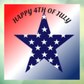 Autocollant Pour Fenêtre Clôture de fenêtre 4 juillet étoile (Feuille 3)