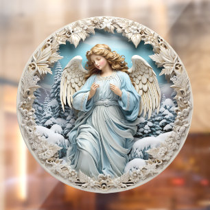 Autocollant Pour Fenêtre Clôture de fenêtre Ange de Noël