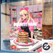 Autocollant Pour Fenêtre Clôture de fenêtre Anime (Fenêtre de café)