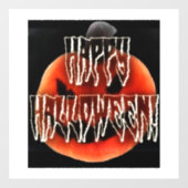 Autocollant Pour Fenêtre Clôture de fenêtre citrouille (Feuille)