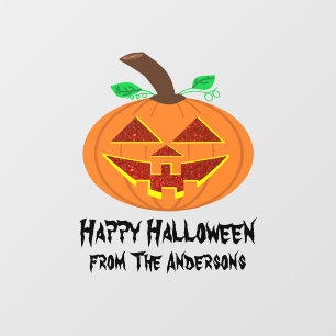 Autocollant Pour Fenêtre Clôture de fenêtre Citrouille rouge