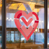 Autocollant Pour Fenêtre Clôture de fenêtre Coeur rose