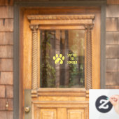 Autocollant Pour Fenêtre Clôture de fenêtre - conception de pattes jaunes (Porte d'accueil)