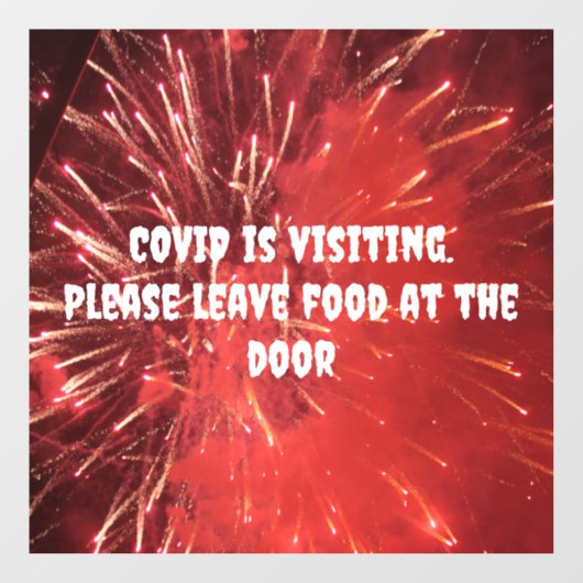 Autocollant Pour Fenêtre Clôture de fenêtre COVID (Feuille)