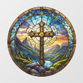 Autocollant Pour Fenêtre Clôture de fenêtre croisée (Feuille)