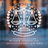 Autocollant Pour Fenêtre Clôture de fenêtre d'affaires Starry Law Attorney
