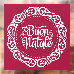 Autocollant Pour Fenêtre Clôture de fenêtre de Buon Natale