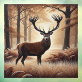 Autocollant Pour Fenêtre Clôture de fenêtre de cerfs d'automne (Feuille 3)