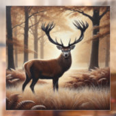 Autocollant Pour Fenêtre Clôture de fenêtre de cerfs d'automne (Feuille 2)