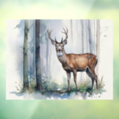 Autocollant Pour Fenêtre Clôture de fenêtre de cerfs de forêt (Feuille 3)