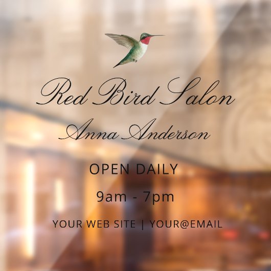 Autocollant Pour Fenêtre Clôture de fenêtre de colibri (Feuille 2)