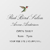 Autocollant Pour Fenêtre Clôture de fenêtre de colibri (Feuille)