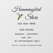 Autocollant Pour Fenêtre Clôture de fenêtre de colibri (Feuille)