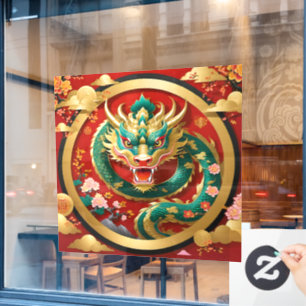 Autocollant Pour Fenêtre Clôture de fenêtre de dragon chinois