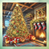 Autocollant Pour Fenêtre Clôture de fenêtre de l'arbre de Noël (Feuille 3)