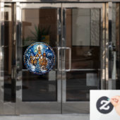 Autocollant Pour Fenêtre Clôture de fenêtre de l'église de Noël (Porte de bureau)