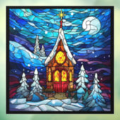 Autocollant Pour Fenêtre Clôture de fenêtre de l'église d'hiver (Feuille 3)