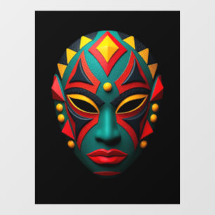 Autocollant Pour Fenêtre Clôture de fenêtre de masque africain