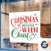 Autocollant Pour Fenêtre Clôture de fenêtre de Noël (Fenêtre de café)