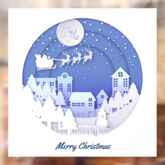 Autocollant Pour Fenêtre Clôture de fenêtre de Noël (Feuille 2)