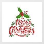 Autocollant Pour Fenêtre Clôture de fenêtre de Noël (Feuille)