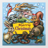 Autocollant Pour Fenêtre Clôture de fenêtre de Noël (Feuille)