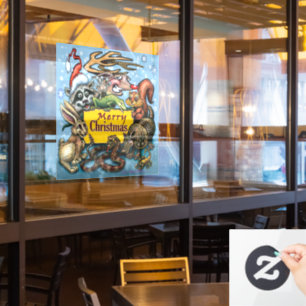 Autocollant Pour Fenêtre Clôture de fenêtre de Noël