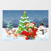 Autocollant Pour Fenêtre Clôture de fenêtre de Noël (Feuille)