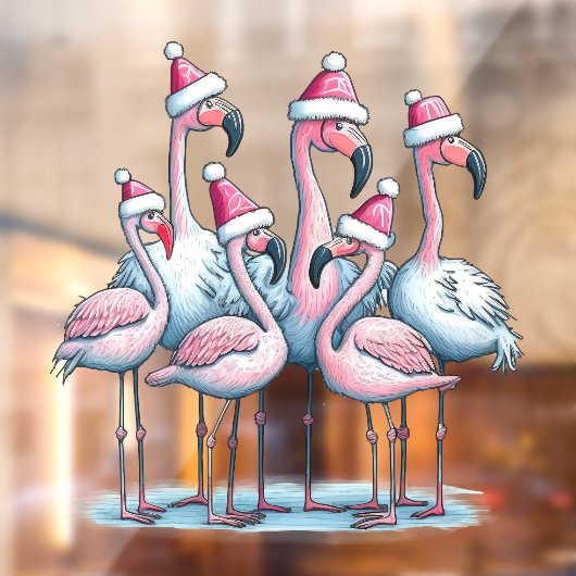 Autocollant Pour Fenêtre Clôture de fenêtre de Noël tropicale (Feuille 2)