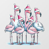 Autocollant Pour Fenêtre Clôture de fenêtre de Noël tropicale (Feuille)