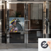 Autocollant Pour Fenêtre Clôture de fenêtre de rêve pirate (Porte de bureau)