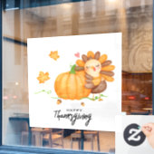 Autocollant Pour Fenêtre Clôture de fenêtre de Thanksgiving (Fenêtre de café)