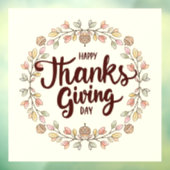 Autocollant Pour Fenêtre Clôture de fenêtre de Thanksgiving (Feuille 3)