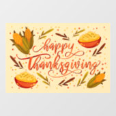 Autocollant Pour Fenêtre Clôture de fenêtre de Thanksgiving (Feuille)