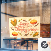 Autocollant Pour Fenêtre Clôture de fenêtre de Thanksgiving (Fenêtre de café)