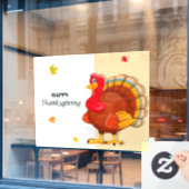 Autocollant Pour Fenêtre Clôture de fenêtre de Thanksgiving (Fenêtre de café)