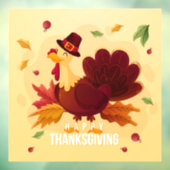 Autocollant Pour Fenêtre Clôture de fenêtre de Thanksgiving (Feuille 3)