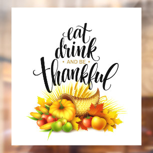 Autocollant Pour Fenêtre Clôture de fenêtre de Thanksgiving