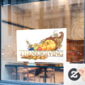 Autocollant Pour Fenêtre Clôture de fenêtre de Thanksgiving (Fenêtre de café)