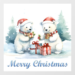 Autocollant Pour Fenêtre Clôture de fenêtre des ours polaires