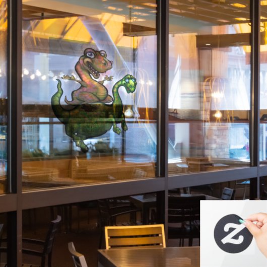 Autocollant Pour Fenêtre Clôture de fenêtre Dinosaures (Fenêtre du restaurant)
