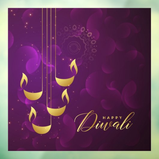 Autocollant Pour Fenêtre Clôture de fenêtre Diwali (Feuille 3)