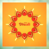 Autocollant Pour Fenêtre Clôture de fenêtre Diwali (Feuille 3)