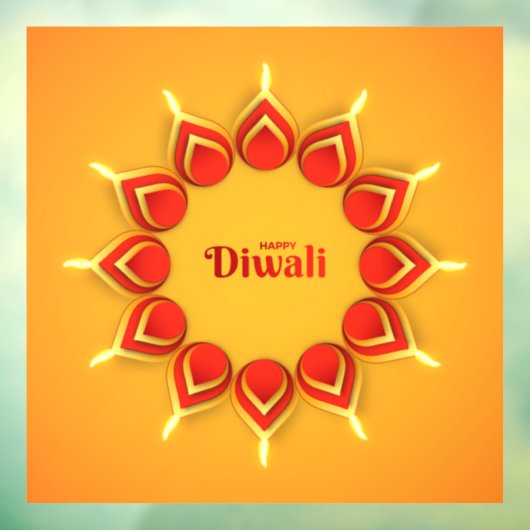 Autocollant Pour Fenêtre Clôture de fenêtre Diwali (Feuille 3)