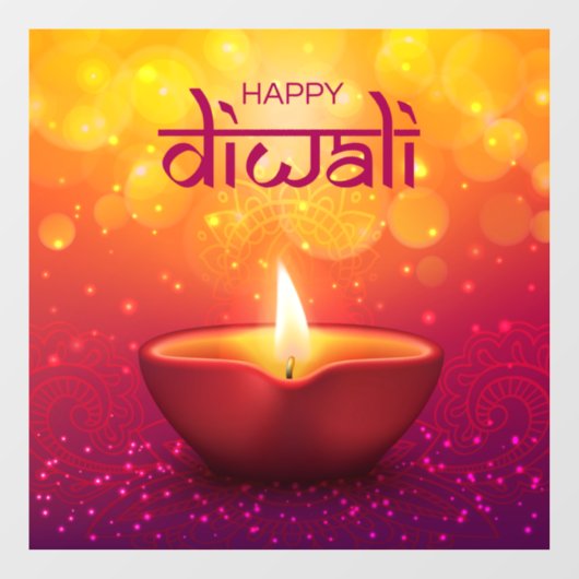 Autocollant Pour Fenêtre Clôture de fenêtre Diwali (Feuille)