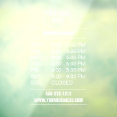 Autocollant Pour Fenêtre Clôture de fenêtre du logo d'entreprise simple (Feuille 3)