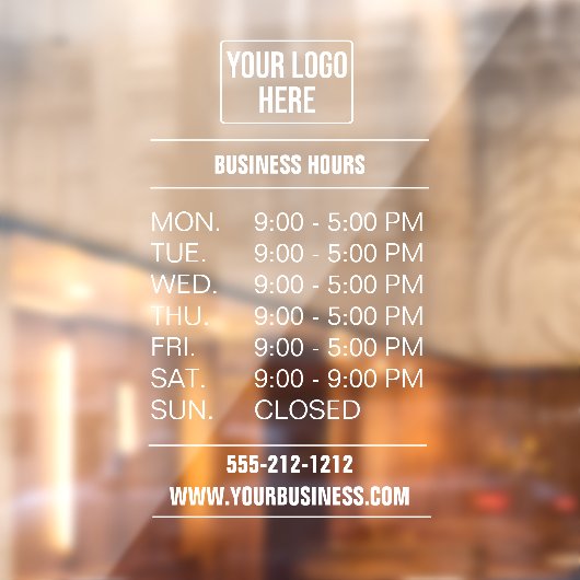 Autocollant Pour Fenêtre Clôture de fenêtre du logo d'entreprise simple (Feuille 2)